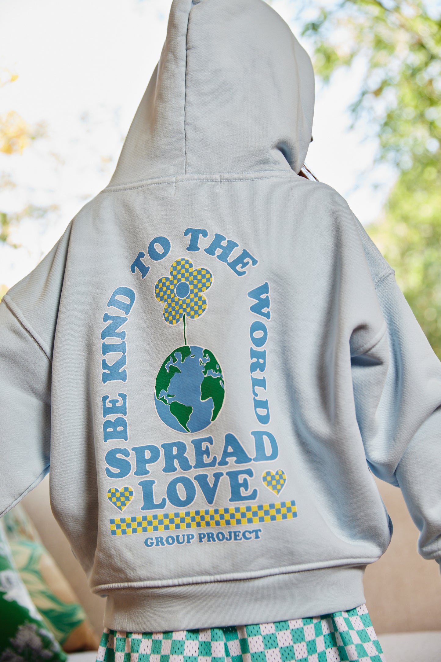 Baby Blue Spread Love Hoodie