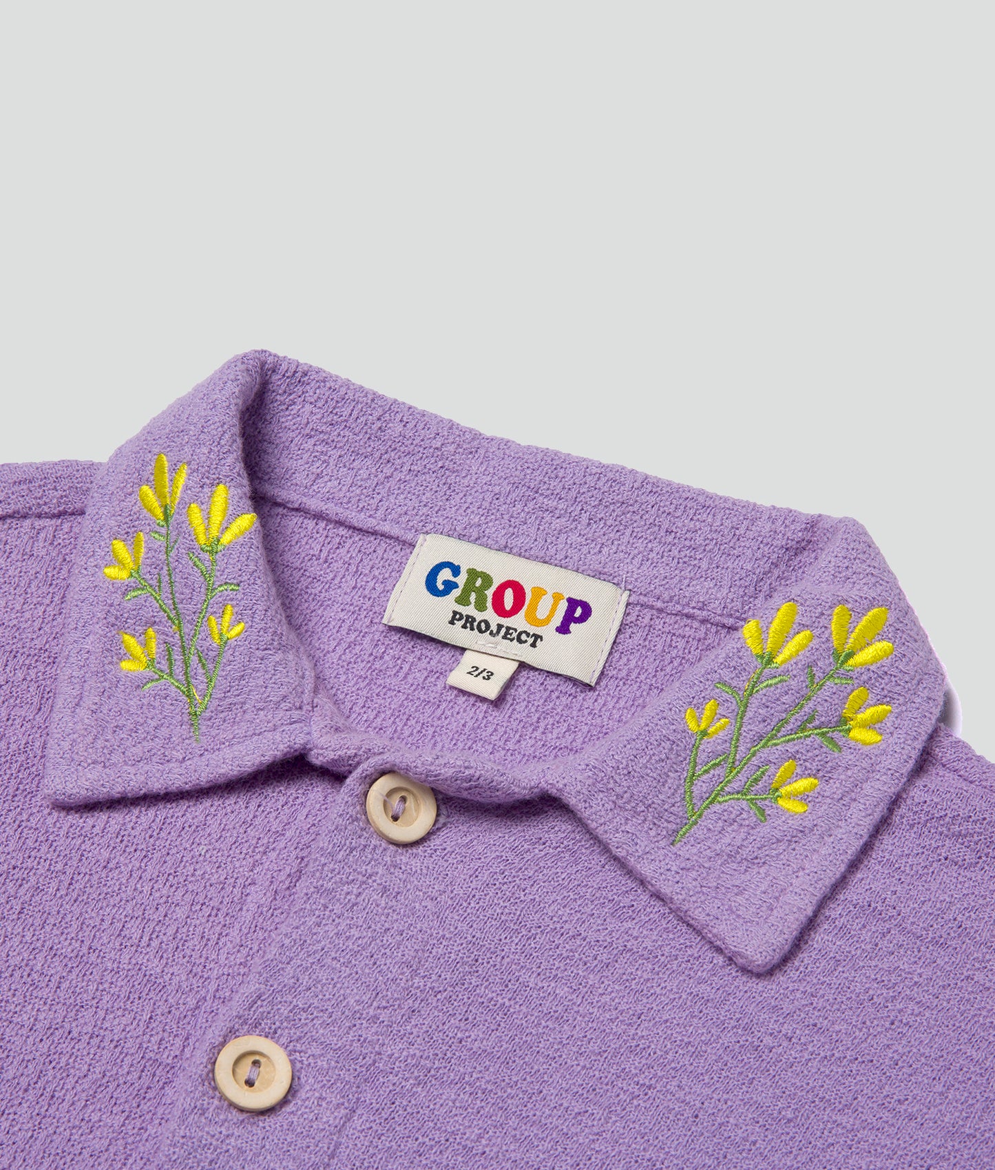 Lavender Short Sleeve Button Up Shirt