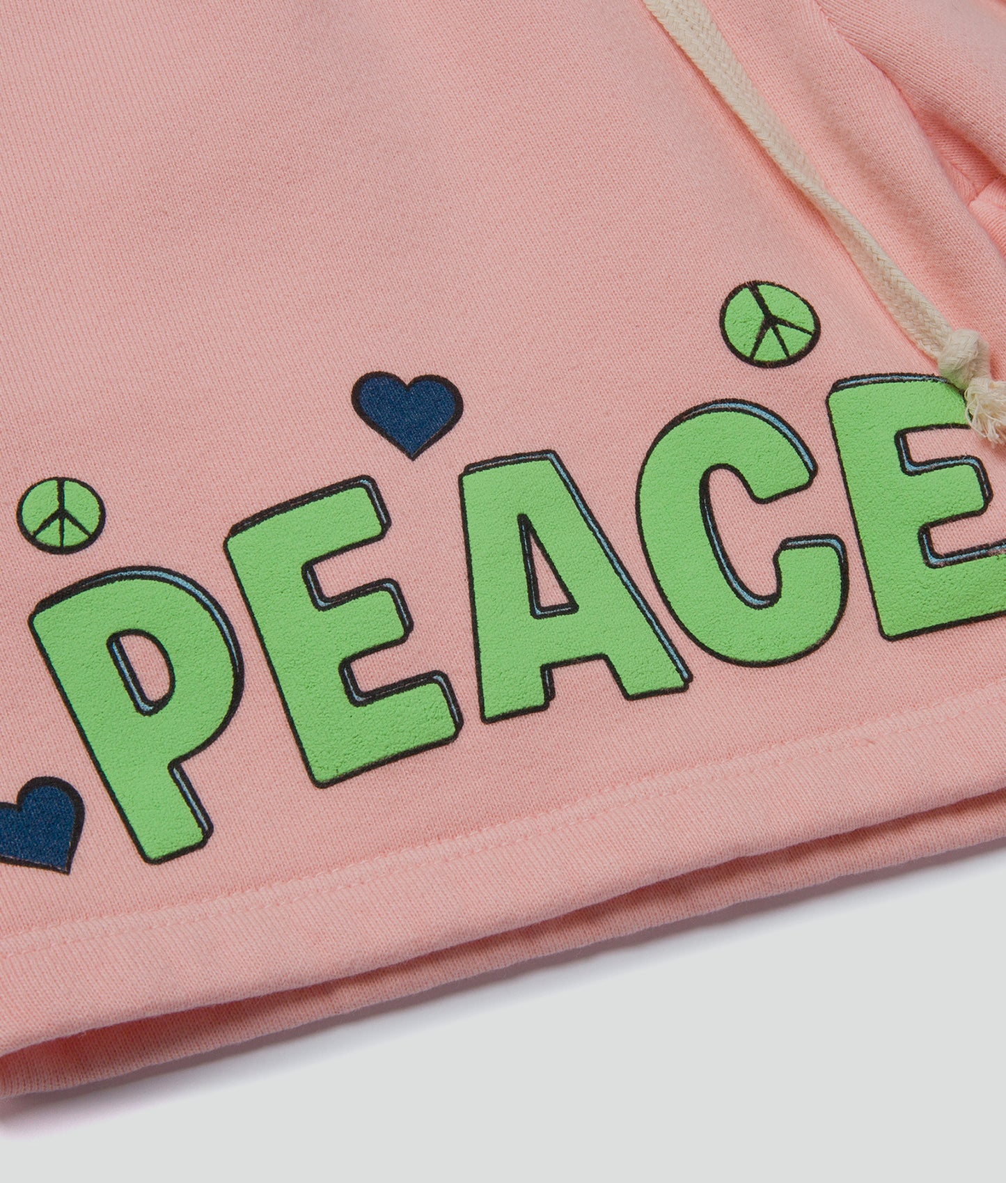 Salmon Peace & Love Sweatshorts