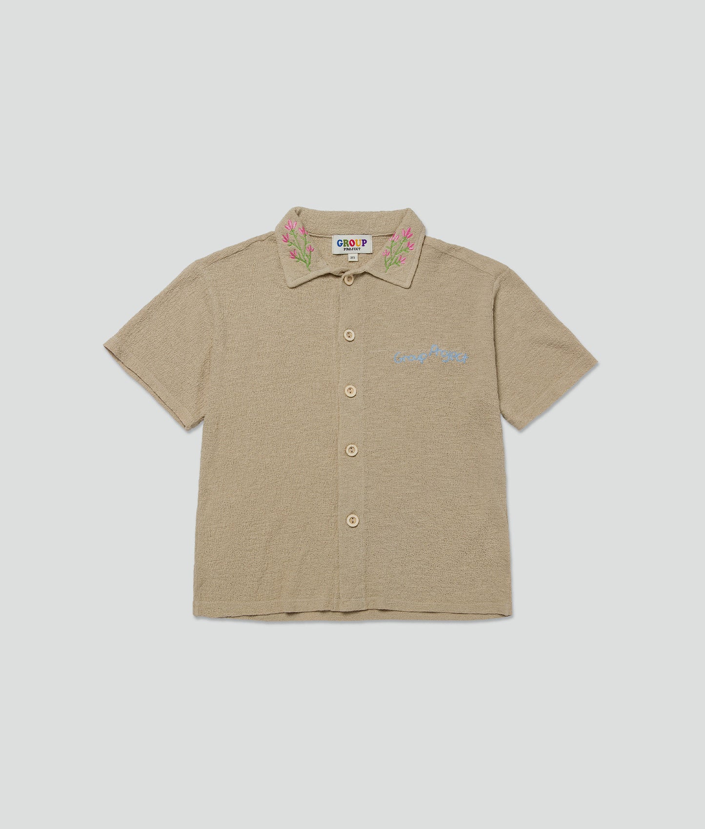 Sand Short Sleeve Button Up Shirt