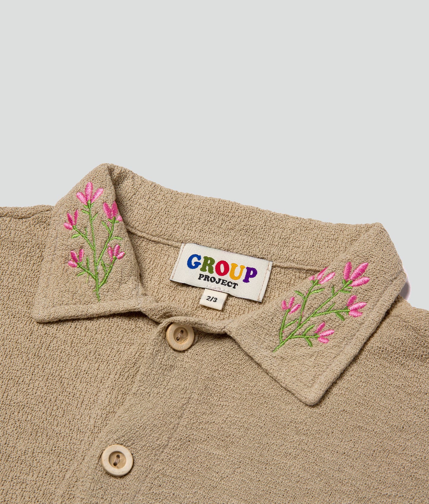 Sand Short Sleeve Button Up Shirt
