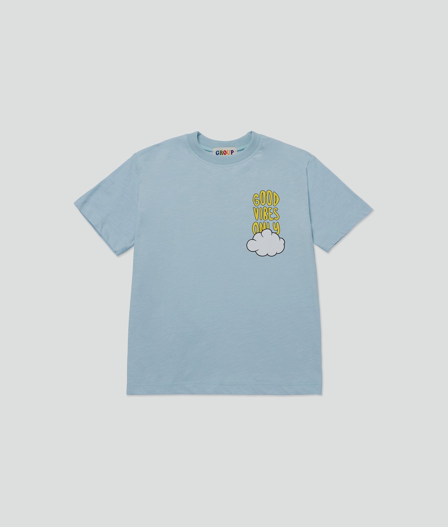 Sky Blue Good Vibes Only Short Sleeve T-Shirt