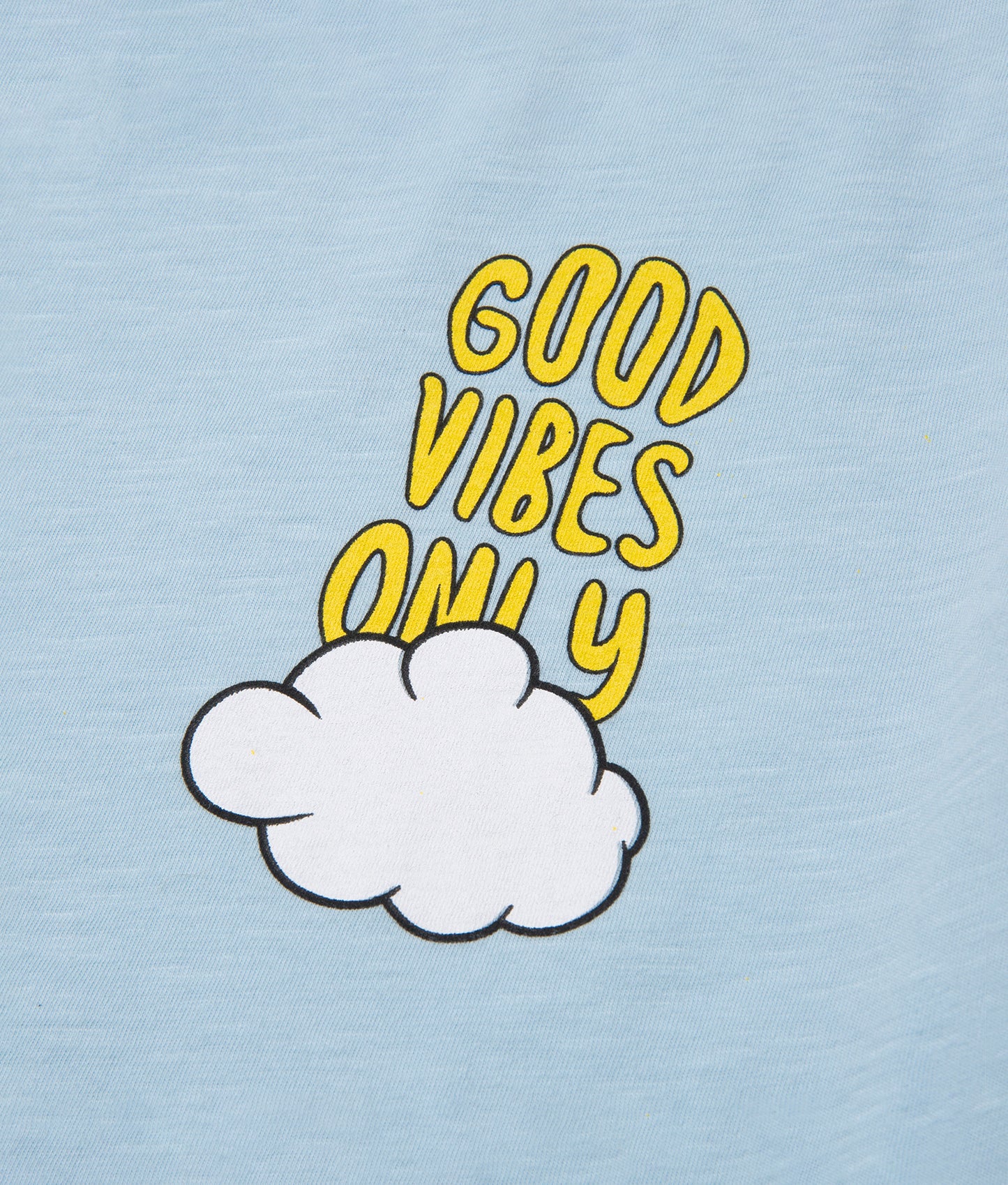 Sky Blue Good Vibes Only Short Sleeve T-Shirt
