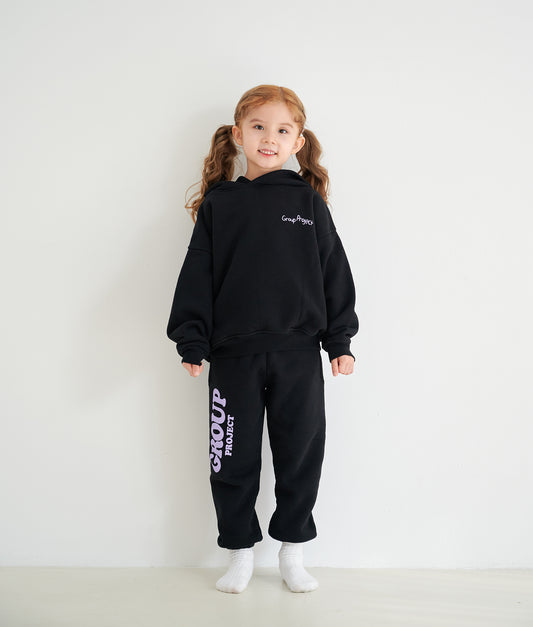 Charcoal Black Graphic Sweatpants