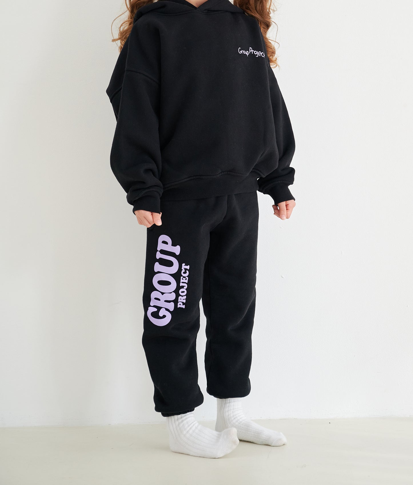Charcoal Black Graphic Sweatpants