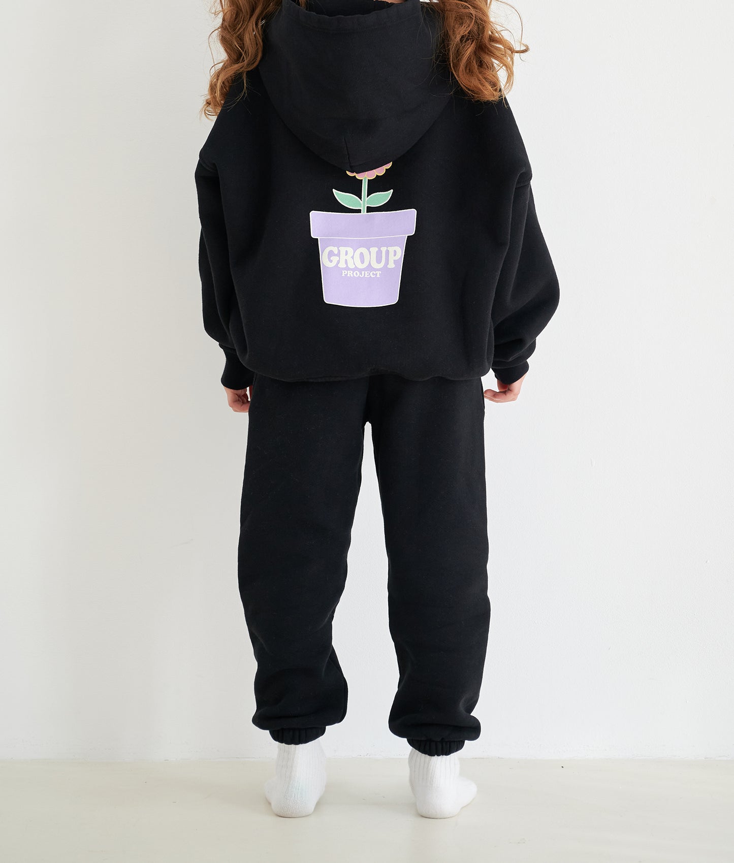 Charcoal Black Graphic Sweatpants