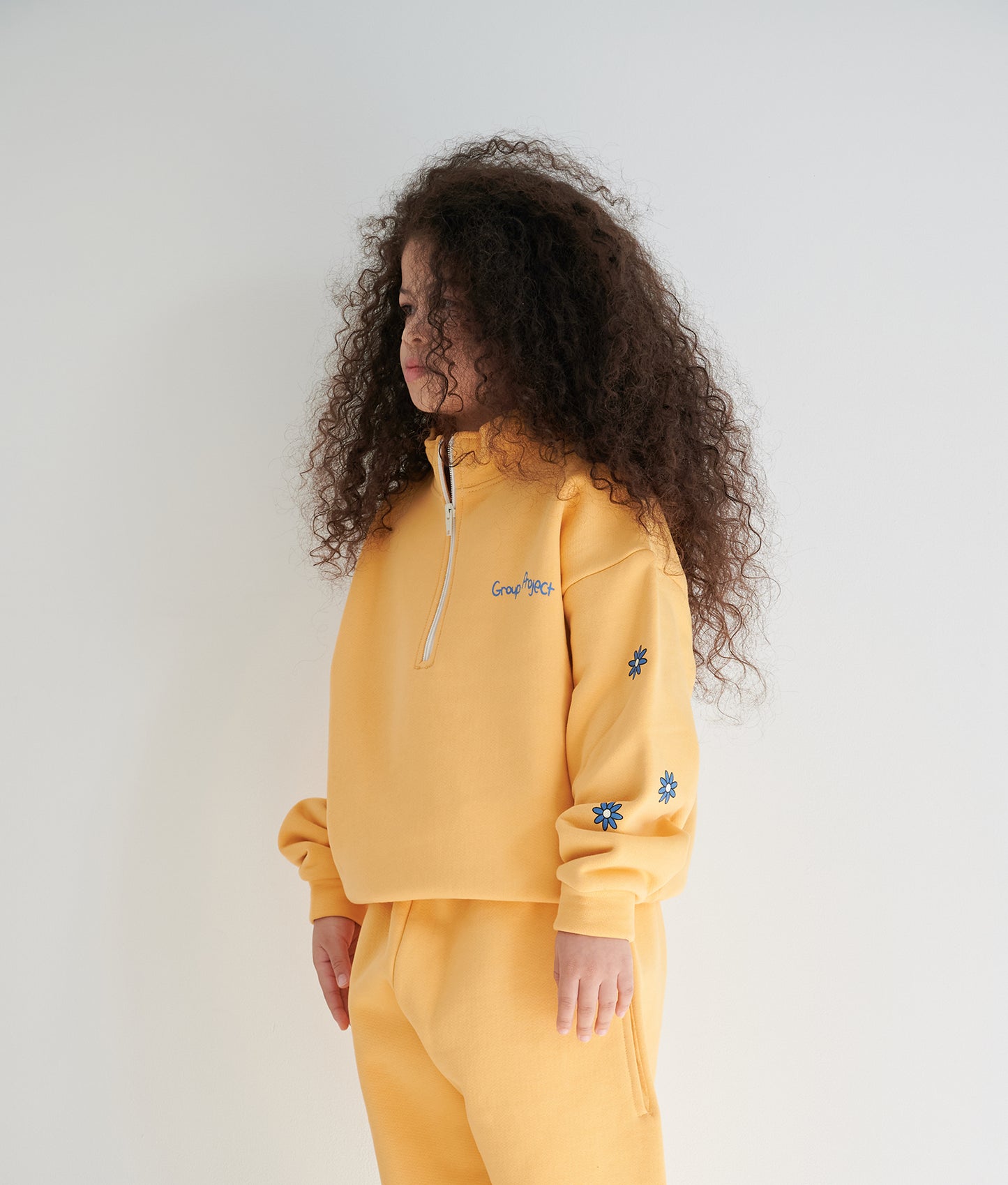 Honey Comb Graphic Half Zip Up