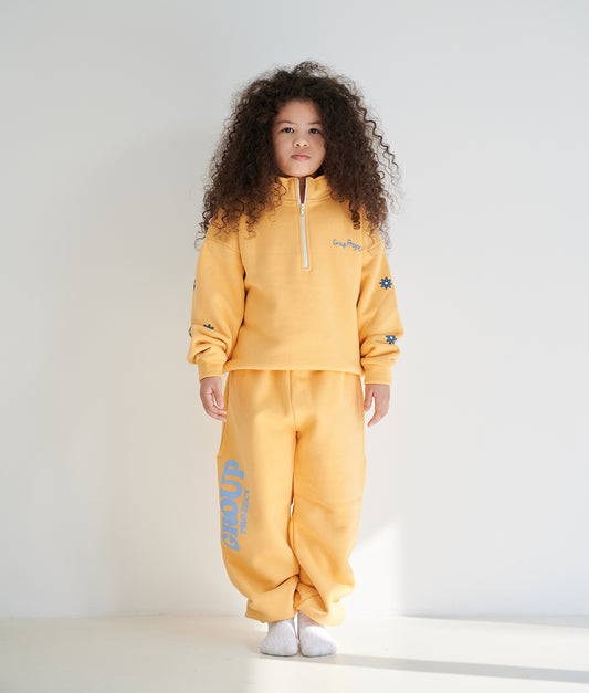 Honey Comb Graphic Half Zip Up