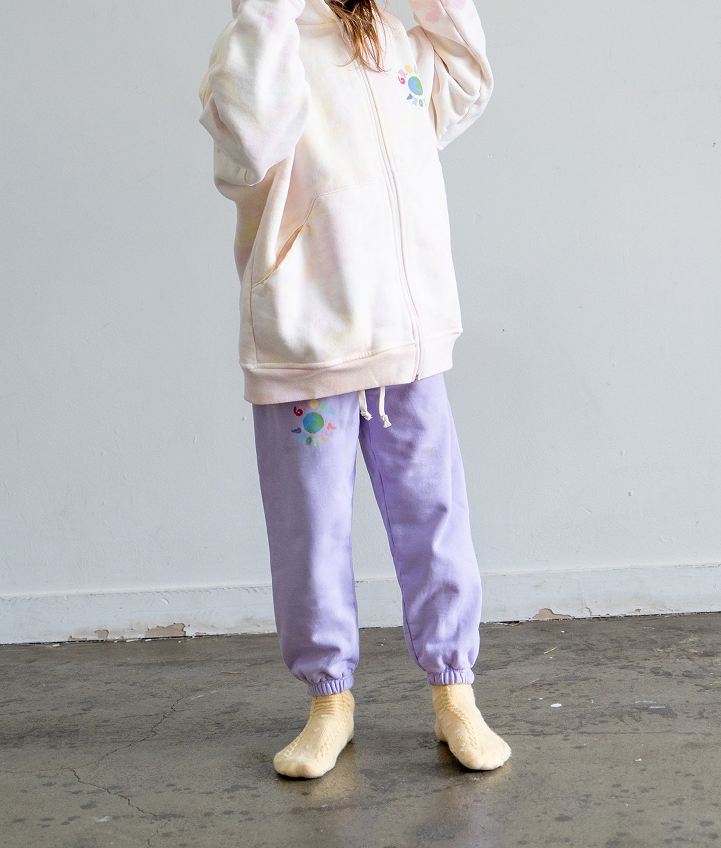 Earth Logo Light Purple Sweatpants