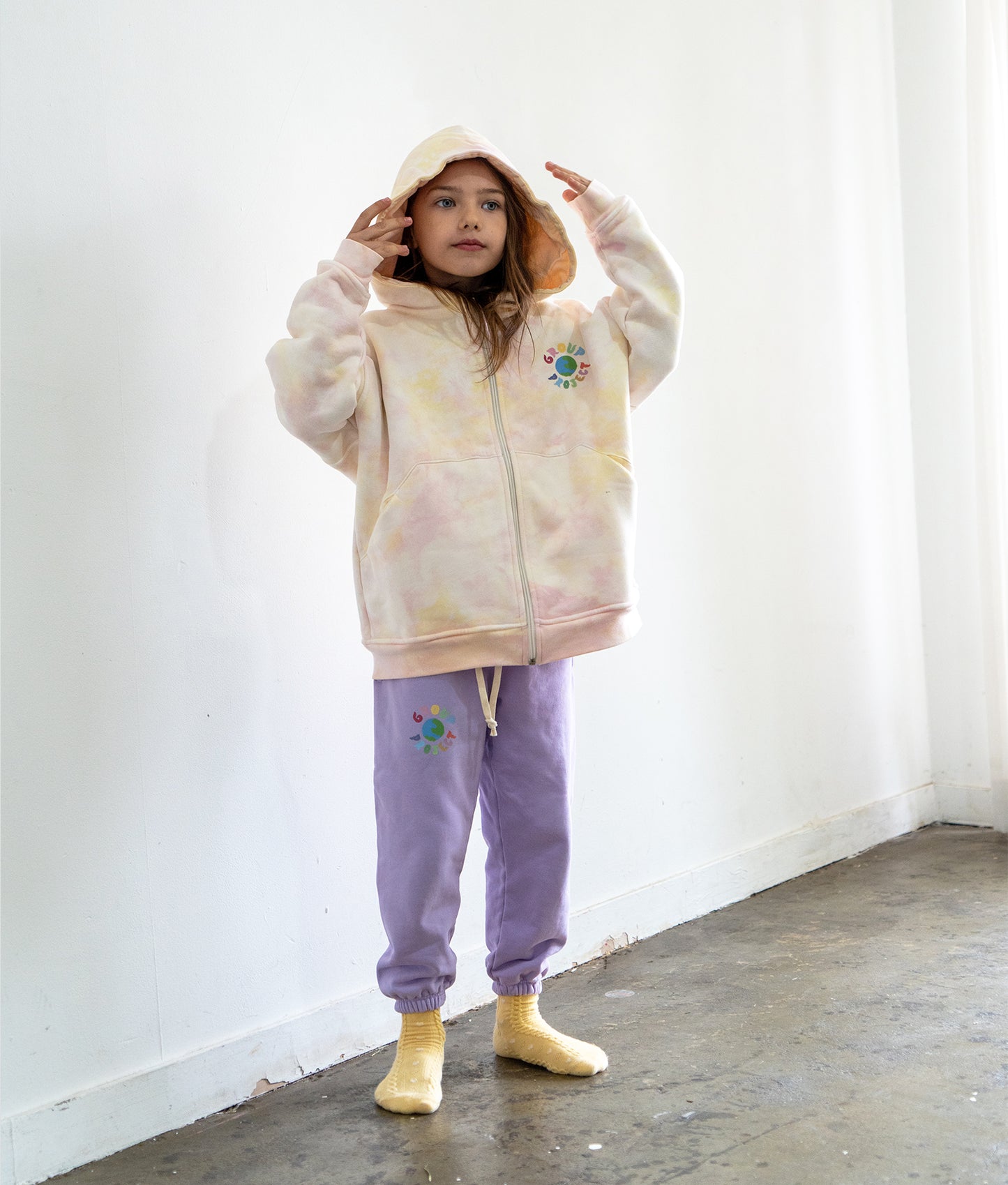 Earth Logo Light Purple Sweatpants