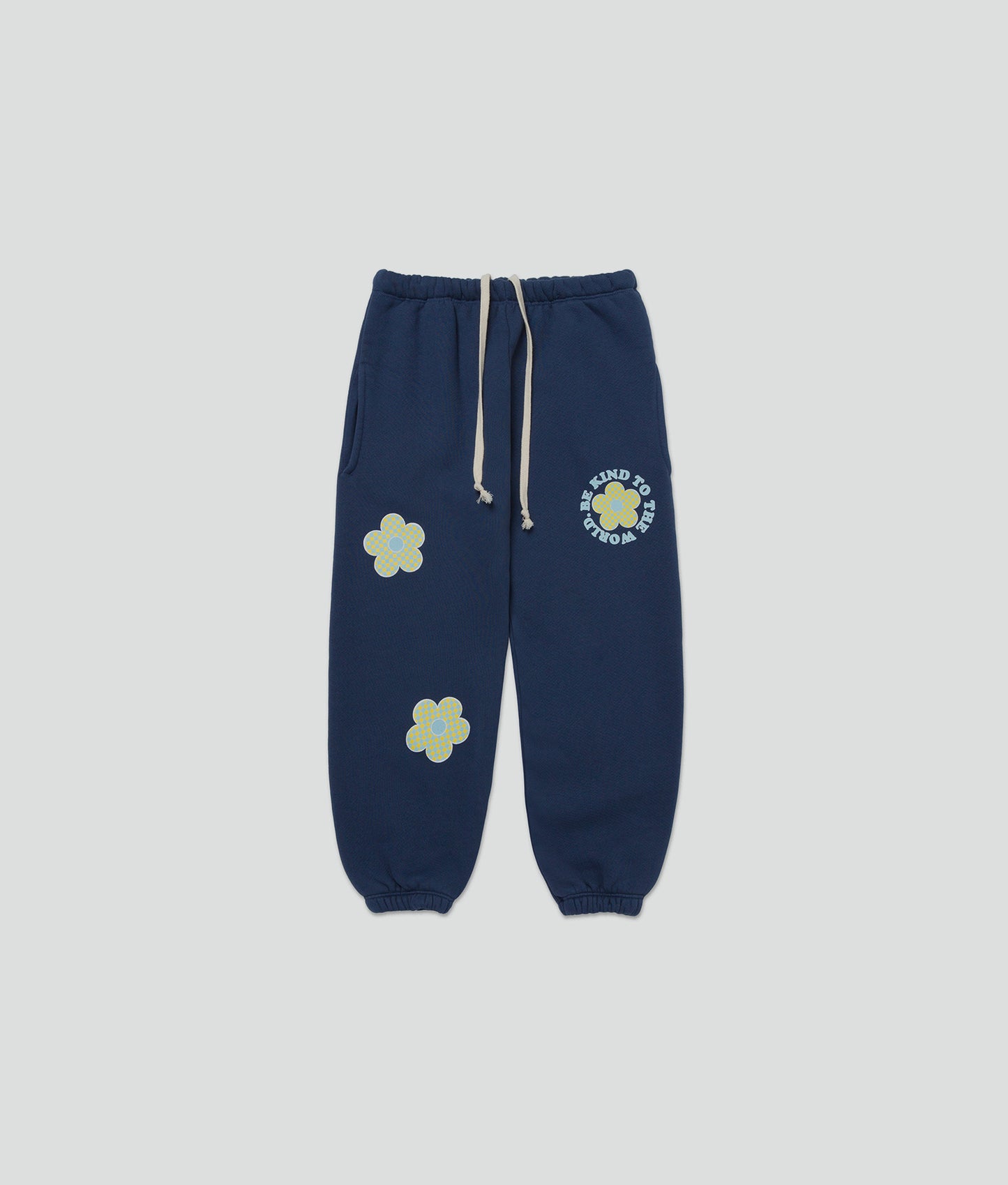 Navy Flower Sweatpants