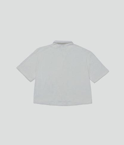 White Short Sleeve Button Up Shirt