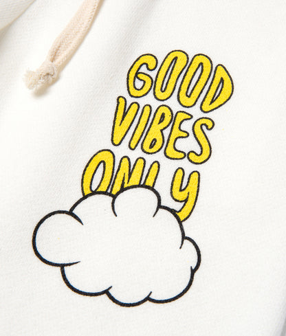White Good Vibes Only Sweatpants